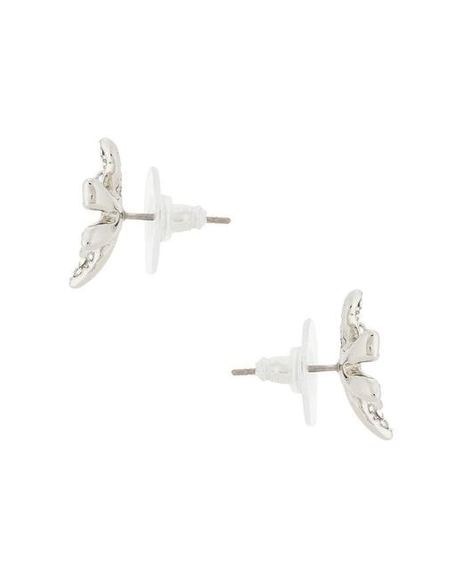 Lele Sadoughi Multicolor Pave Water Lily Stud Earrings