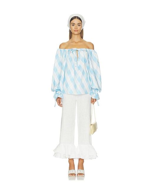 Sleeper Blue Cha-Cha Lounge Blouse