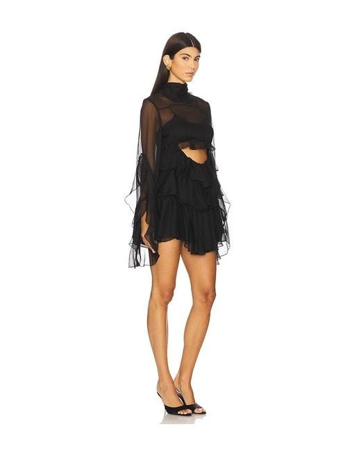 Bardot Black Anyssa Ruffle Mini Dress