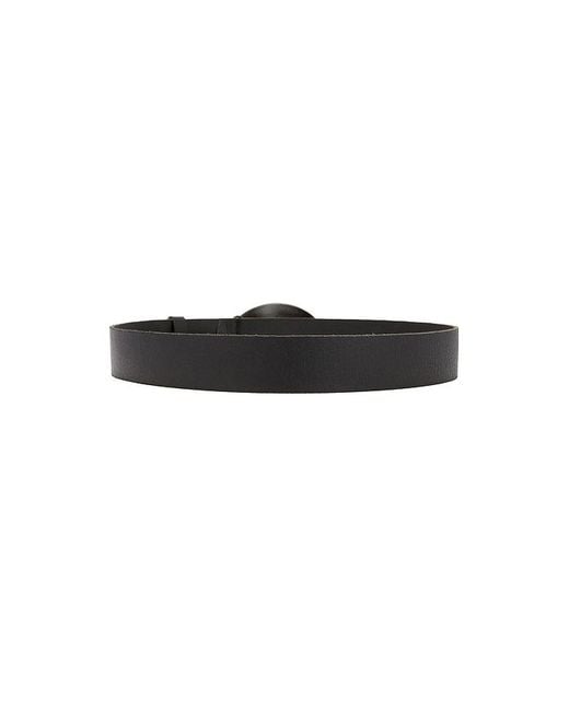 Lamarque Black Metal Buckle Leather Belt
