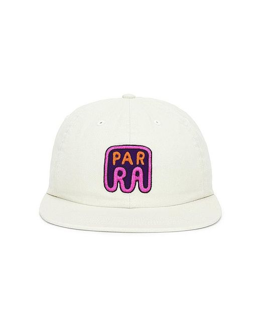 by Parra White Fast Food Logo 6 Panel Hat for men