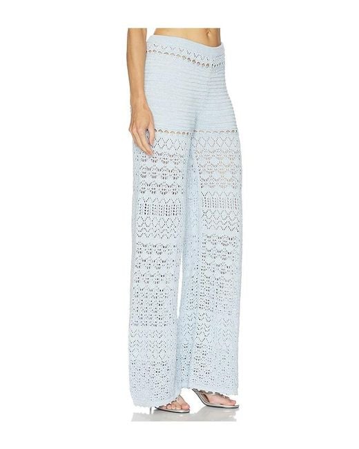 retroféte Blue Ornelie Crochet Pant
