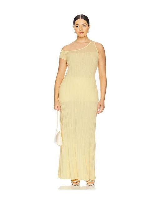 Maxivestido Hoda En Color Amarillo Talla (También En M, Xl, Xxl) AFRM de color Metallic