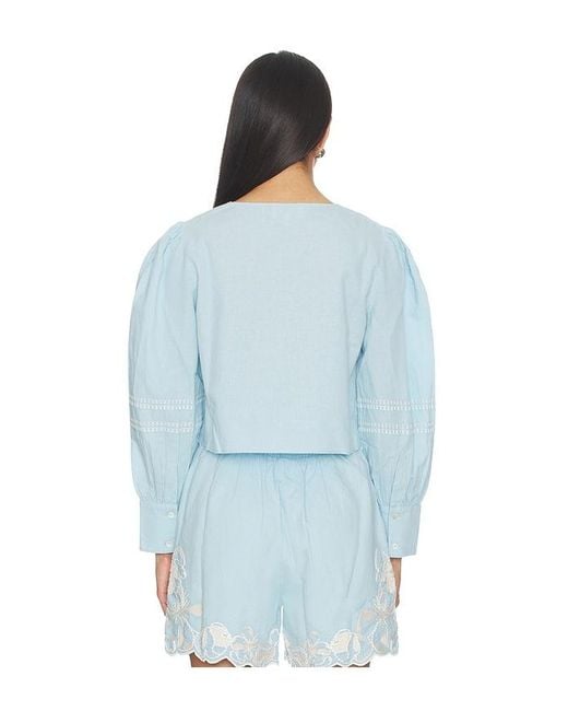 Cleobella Blue Manon Blouse