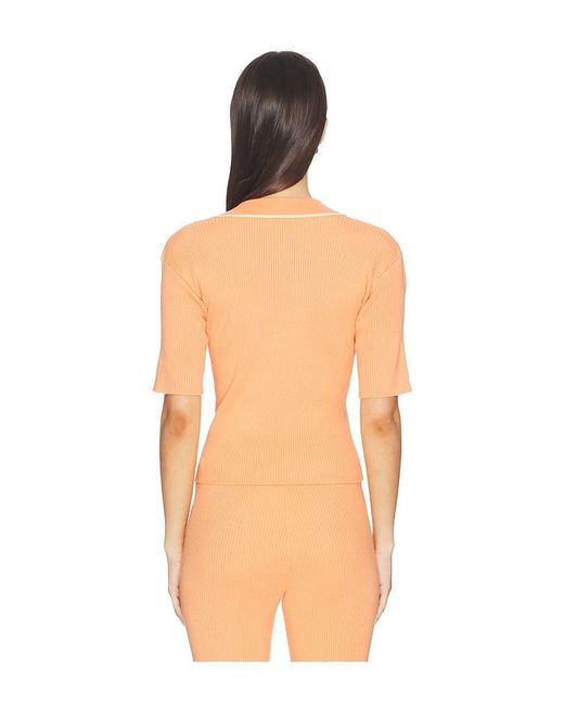 La Porte Orange Odette Knit Polo