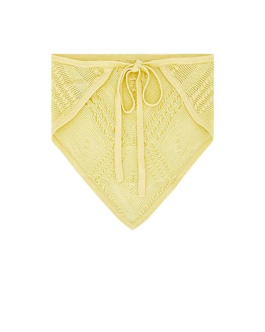 Devon Windsor Yellow Crochet Bandana