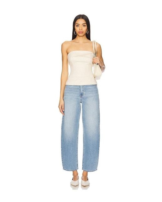 ALL THE WAYS Blue Josefina Strapless Top