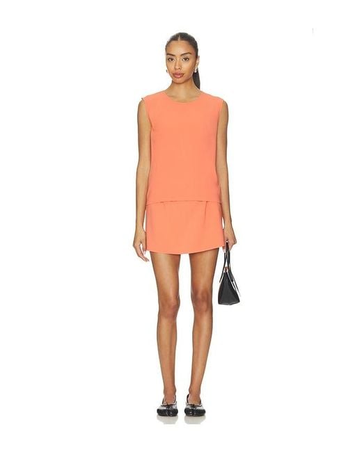 Leset Orange Arielle Sleeveless Crew