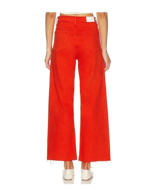 Pistola Red Penny Crop High Rise Wide Leg Jeans