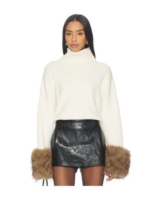 Line & Dot White Hadley Sweater