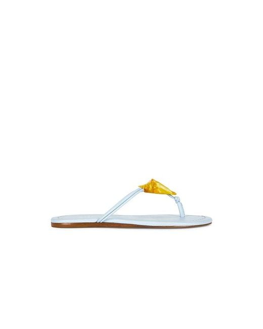 Farm Rio White Shell Flat Sandal