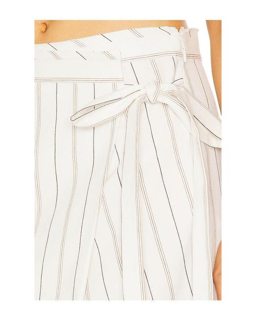 Vince White Seedling Stripe Wrap Skirt