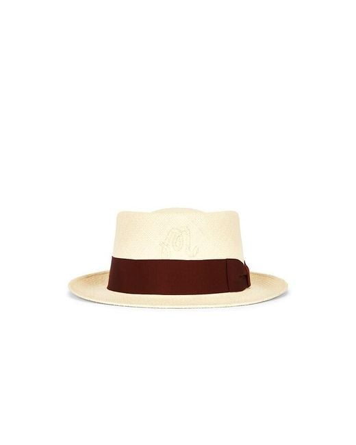 Malbon White Anton Straw Hat for men