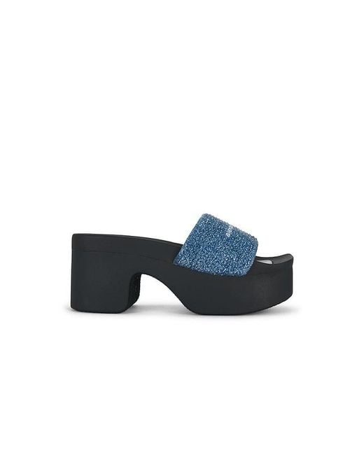 Alexander Wang Black Aw Denim Hotfix Platform Slide