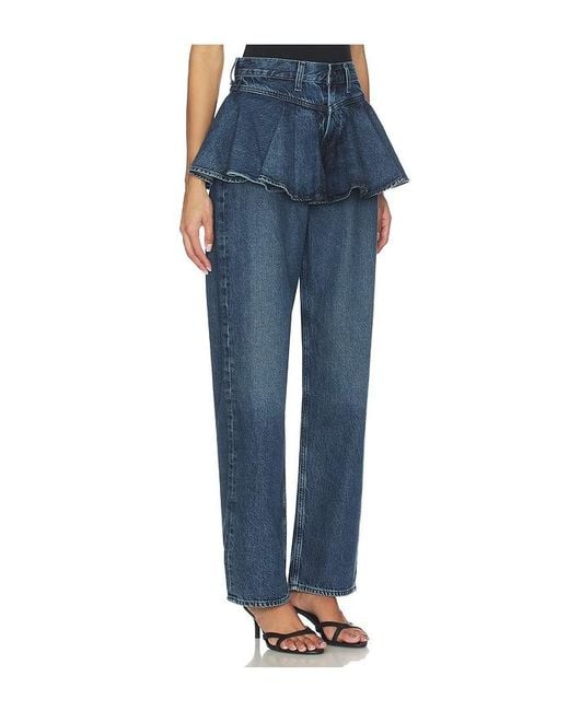 Agolde Blue Peplum Jeans