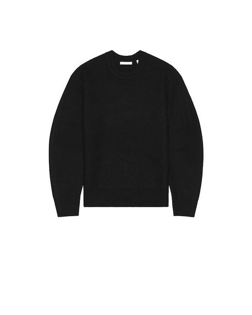 Helmut Lang Black Boiled Crew Sweater for men