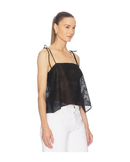 Helsa Black Handkerchief Camisole