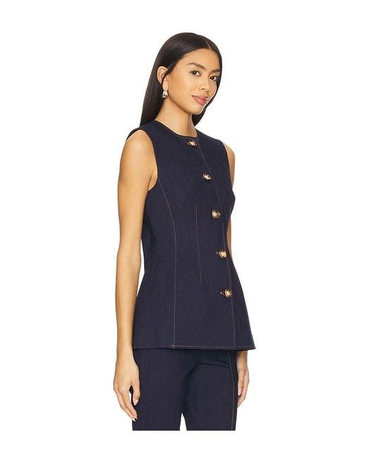 Veronica Beard Blue Jessup Vest