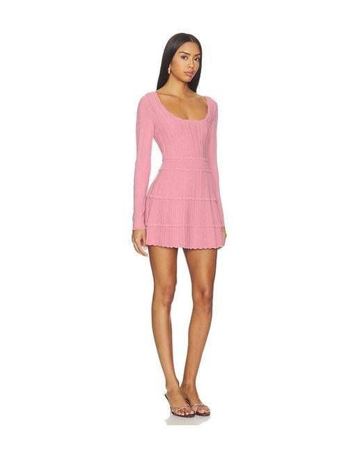 LoveShackFancy Pink Lunelle Dress