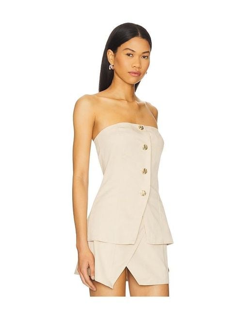SNDY'S Natural Emilie Strapless Top
