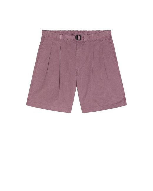 KAPPY DESIGN Purple Two Tuck Wide Half Pants for men