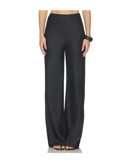 Lovers + Friends Black Olivia Satin Pant