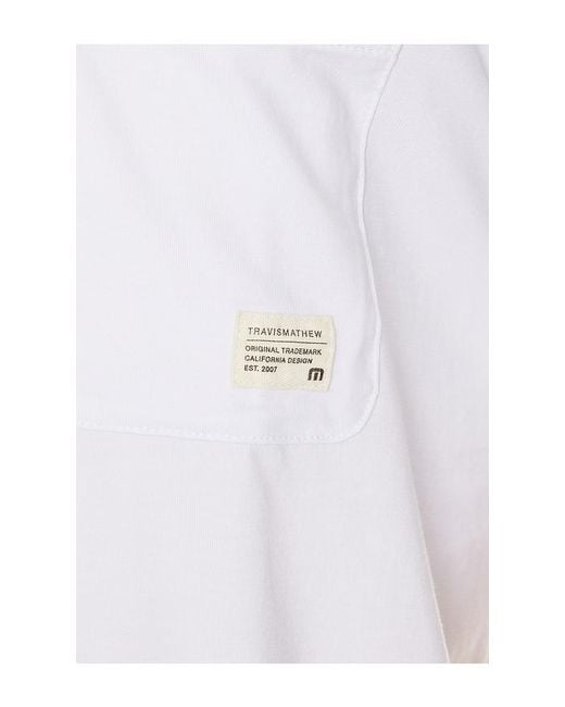 Travis Mathew White Comfortknit Deep Sea Polo for men