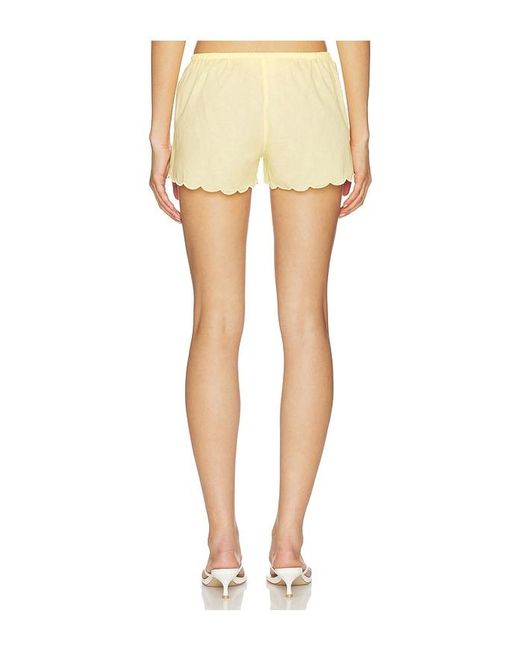 Montce Multicolor X Elsa Hosk Scalloped Low-Rise Drawstring Short
