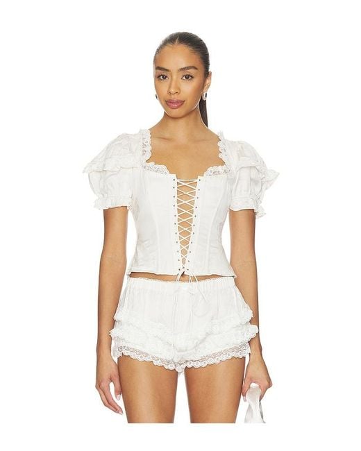 For Love & Lemons White Isadora Top