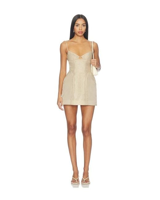 Camila Coelho Natural Delfina Mini Dress