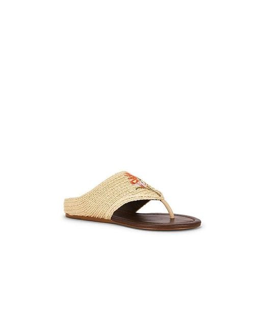 Farm Rio White Raffia Icons Flat Sandal