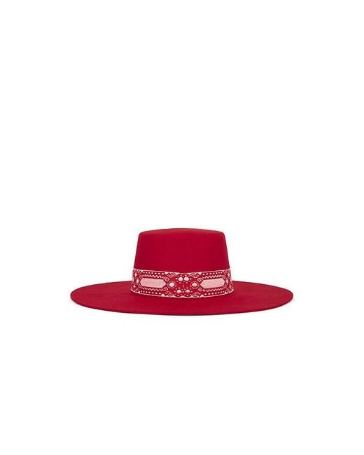 Sombrero De Paja The Sierra En Color Rojo Talla En Lack of Color de color Red