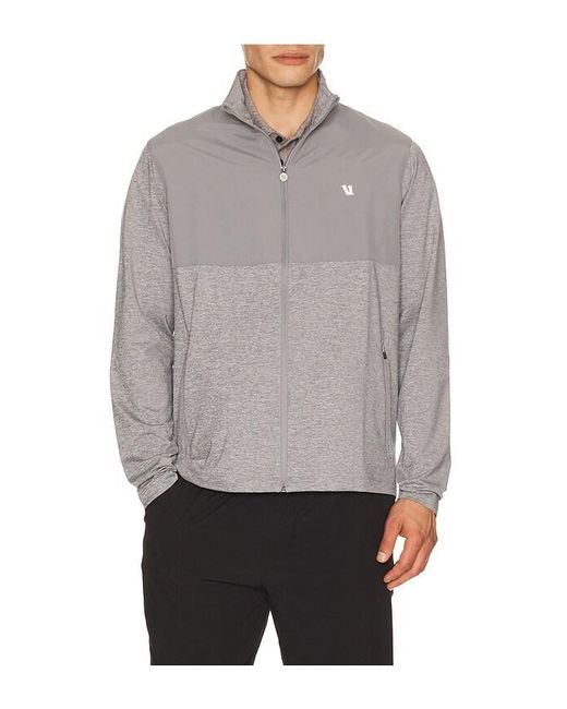 vuori Gray Sunday Element Track Jacket for men