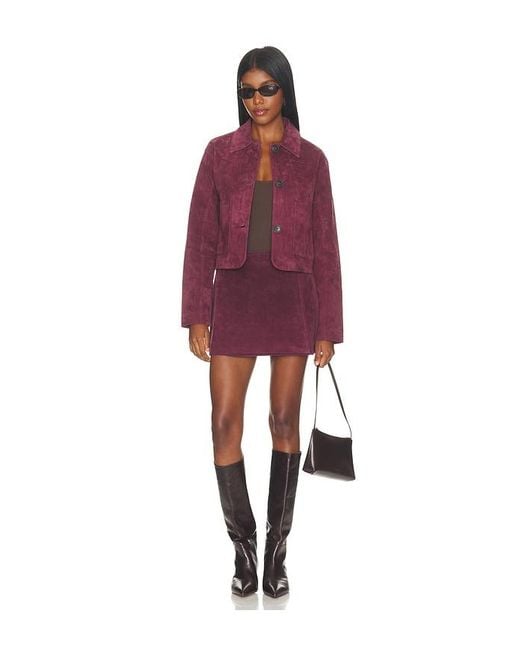 Blank NYC Red Suede Jacket