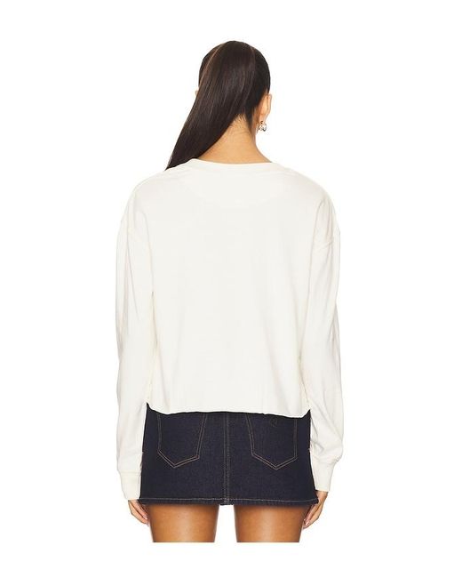 Junk Food White A Hot Mess Kickoff Crop Crew Sweatshirt