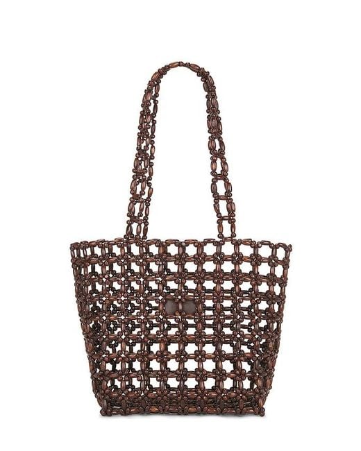 Madewell Black Wood Bead Tote Bag