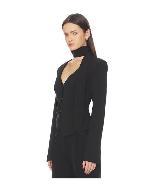 ALL THE WAYS Black Ariyah Scarf Blazer