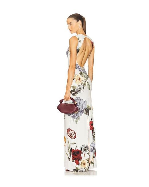 Alice + Olivia Delora Maxi Dress White