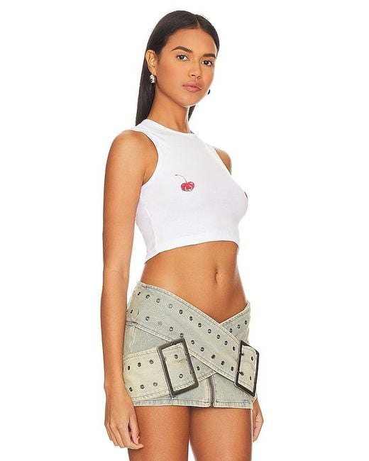 Lovers + Friends White Cherry Tank