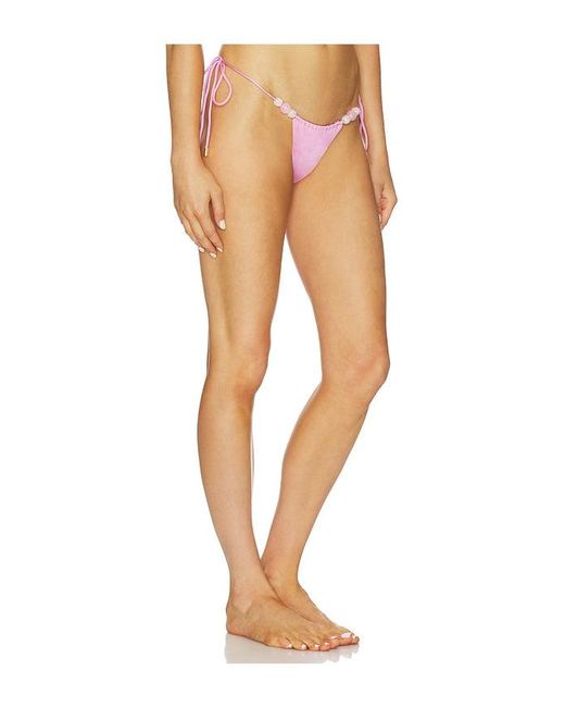 Cin Cin White Essence Side Tie Bikini Bottom