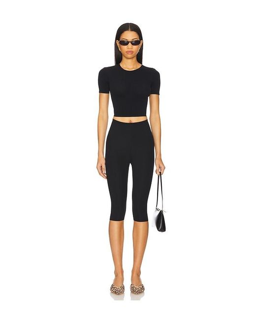 Commando Black Ballet Body Cropped Crewneck Tee