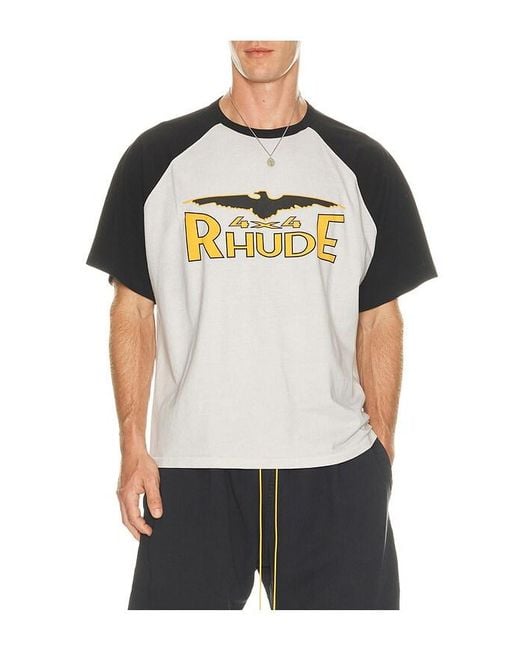Rhude Black 4X4 Spirit Raglan Tee for men