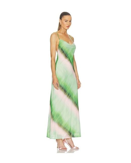 Seven Wonders Green Biancha Cowl Cross Back Maxi Dress