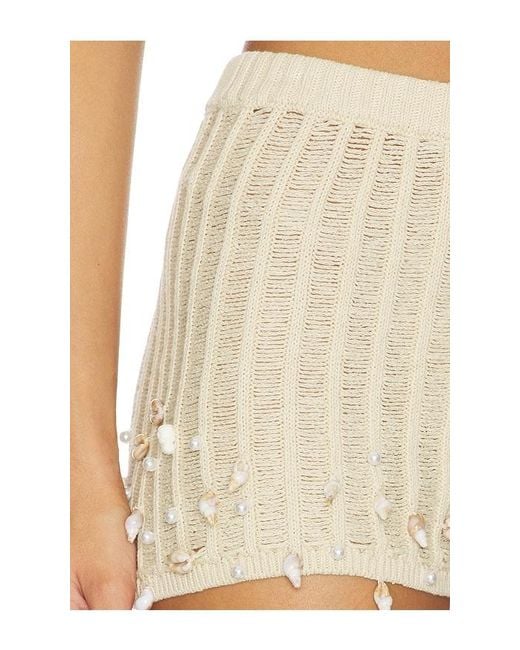 Tularosa White Nori Shell Embellished Short