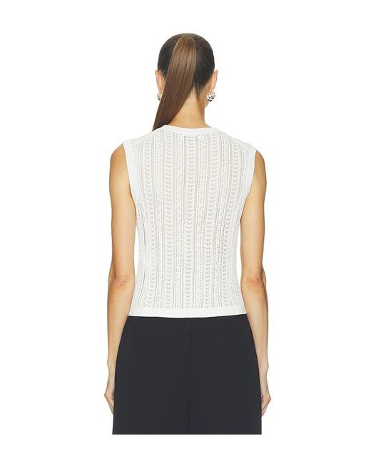 Anine Bing White Moni Crop Tank