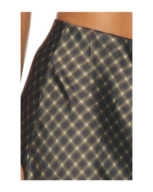 Vince Gray Plaid Ombre Slip Skirt With Lingerie Elastic