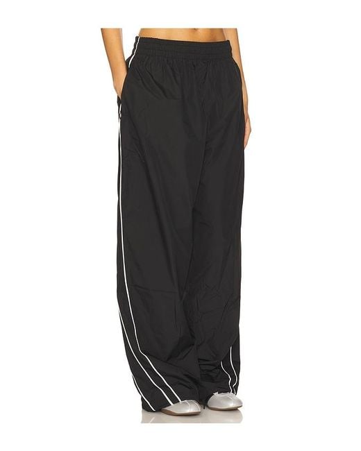 Jaded London Black Micro Fibre Jogger Pant