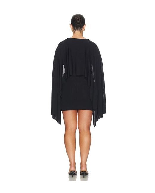 L'academie Black 'Academie Nasim Knit Cape Mini Dress