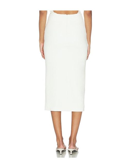 PATBO White Cora Knit Skirt
