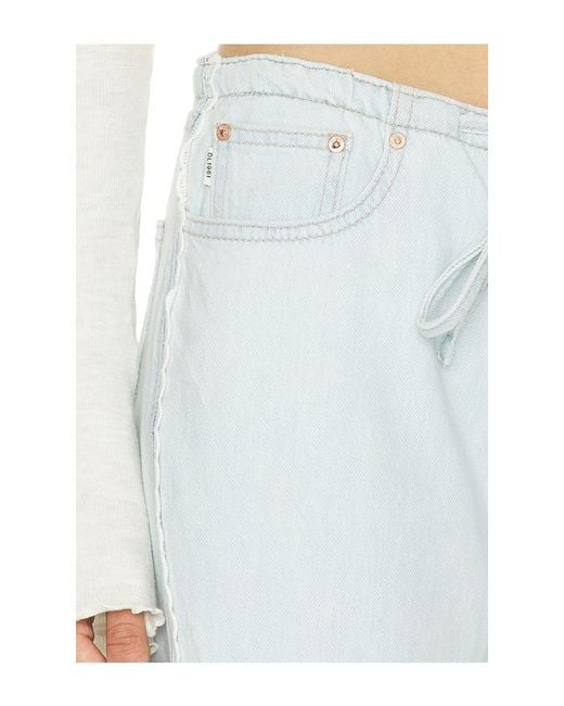 DL1961 White Aura Sienna Low Slung Relaxed Wide Leg Jeans